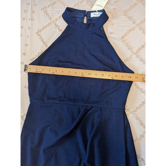 Manydress Womens Halter Ruched Dress Cocktail Bodycon Slim Mini Wrap Dress M - Picture 10 of 16